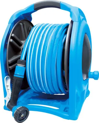 Produktbild von Aufroller AQUACRAFT® 990076, mit Gartenschlauch 1/2", L-25 m, Pistole