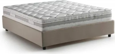Produktbild von Doppelbett Dcacac, Containerbett mit Stoffbespannung, 100%  Italy, Frontöffnung, inklusive Matratze 160x190 cm, Turteltaube