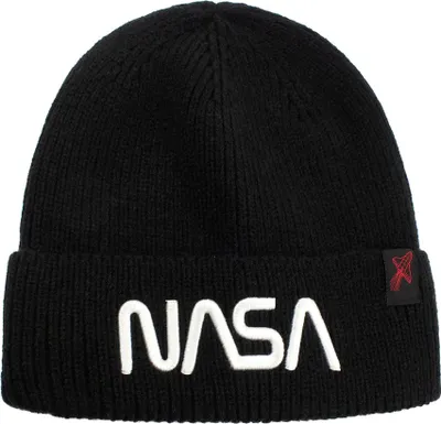 Produktbild von NASA - Mütze für Herren/Damen Uni, Logo CD432 (Einheitsgröße) (Schwarz/Weiß)