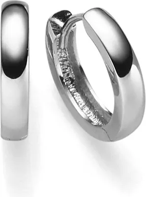 Produktbild von Ohrringe Creolen 2,5x13,5mm Ohrschmuck aus 585 Gold Weißgold schlicht glänzend