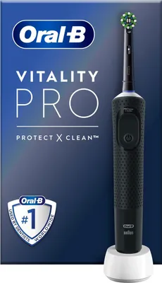 Obrázek produktu pro Oral-B Vitality Pro, Dospělý, Rotační kartáček, Denní péče, Citlivý, Černá, 2 min, Baterie