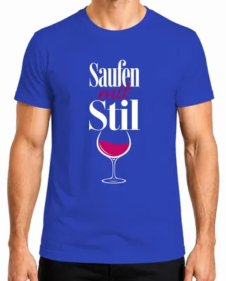 Imagen del producto de Camiseta para hombre, color azul, talla 3XL, con el texto: "Bebiendo vino con estilo", "Vaso de vino", "Bebiendo", "Divertido", "Regalo", "Amante del vino"