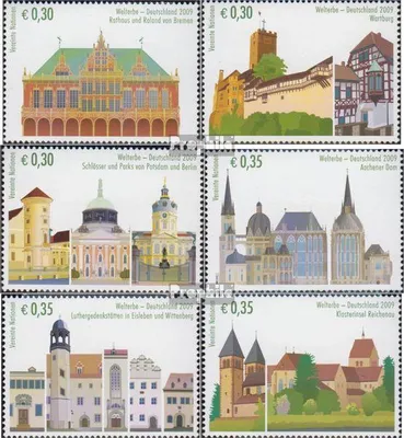 Produktbild von Briefmarken UNO - Wien 2009 Mi 599-604 (kompl.Ausg.) postfrisch UNESCO-Welterbe: Deutschland
