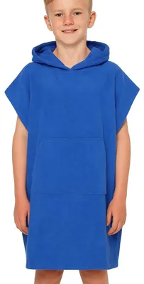 Productafbeelding van Solidchoice - Hooded Badjas Poncho voor Kinderen met Diepe Zak