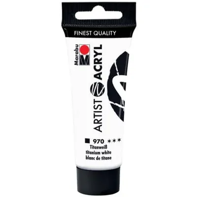Produktbild von Marabu Acrylfarbe Artist Acryl titanweiß 970 22 ml