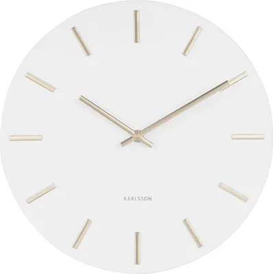 Produktbild von Karlsson - Wanduhr Charm - Weiß/Gold - Ø30cm