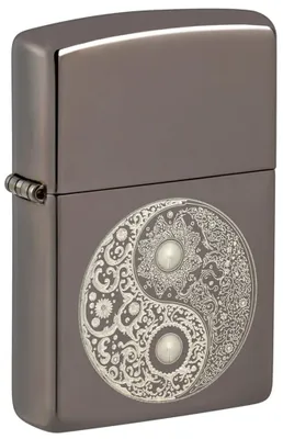 Produktbild von Zippo Feuerzeug Yin Yang Ornament 60007701 Black Ice
