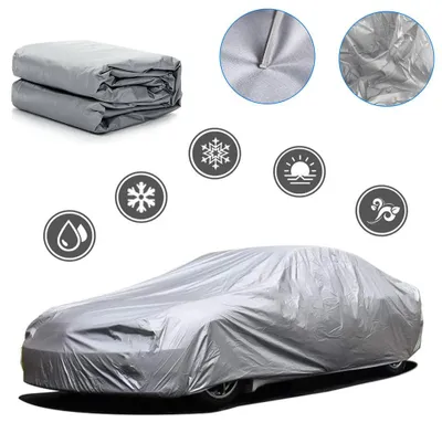 Image de Housse de protection pour voiture - Garage complet - Protection UV - Résistant à la neige et à la poussière - Adapté pour les garages et le stockage