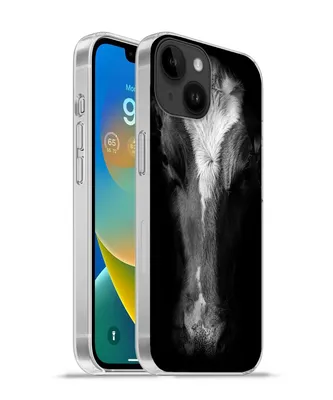 Produktbild von MuchoWow® Handyhülle Schutzhülle Hülle für Apple iPhone 14 - Softcase Kuh - Tiere - Schwarz Silikon Softcase Handy Hülle - Mobiltelefonhülle