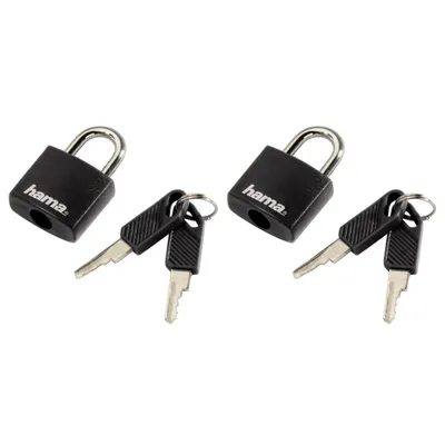 Productafbeelding van Hama bagageslot, set van 2, inclusief 4 sleutels, zwart