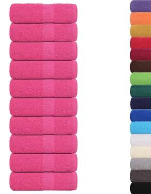 Image de vidaXL Serviettes pour invités FROGN, lot de 10, rose, 30 x 50 cm, 360 g/m²