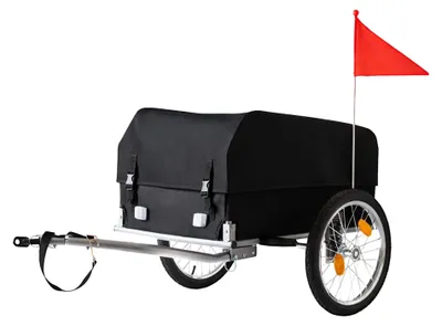 Obrázok produktu pre Skladací príves na bicykel s krytom odolným voči poveternostným vplyvom