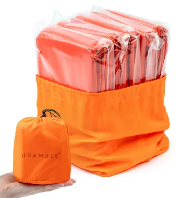 Immagine prodotto di Bramble - 5 pezzi sacco a pelo termico di emergenza, coperte di soccorso per attività all'aperto, campeggio, escursionismo, emergenze - Ultraleggero e impermeabile