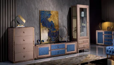 Produktbild von Kommode Hoch Schrank Side Low Board Kommoden Designer Edel Luxus Schränke Holz