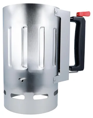 Produktbild von Anzündkamin EUROHOME Kohleanzünder mit Falltüre und Sicherheitsgriff, leicht bedienbarer Grillkohle-Anzünder mit einer Höhe von 29 cm