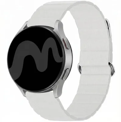 Productafbeelding van imoshion Magnetisch lederen bandje - Universeel 22 mm aansluiting - Wit, AI-gegenereerde afbeelding