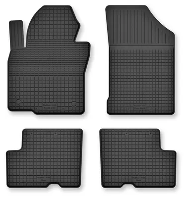 Image de Tapis de sol en caoutchouc pour Dacia Dokker 2013- (monospace) – 4 pièces, noirs, semi-universel, adapté