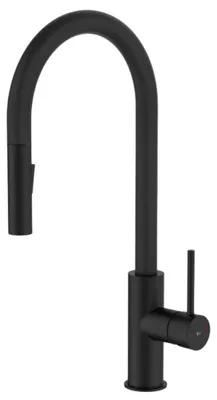 Image de Foga mitigeur évier à douchette extractible noir mat Essebagno