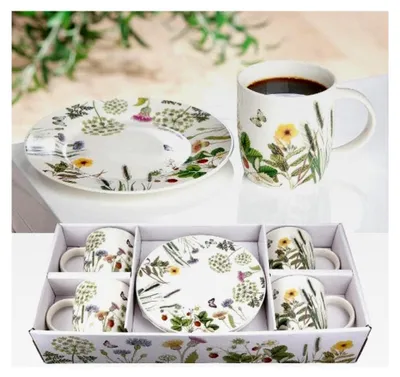 Produktbild von Porzellan Geschirrset - Wildblumen