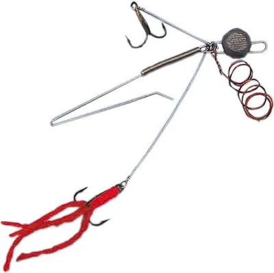 Image de Système Spinn pour poissons appâts Bas de ligne en acier 2 triples Bas de ligne pour carnassiers, taille:M