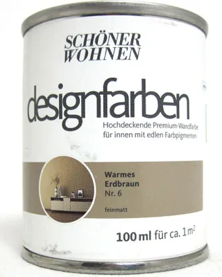 Produktbild von Designfarbe Warmes Erdbraun Nr.6 100 ml