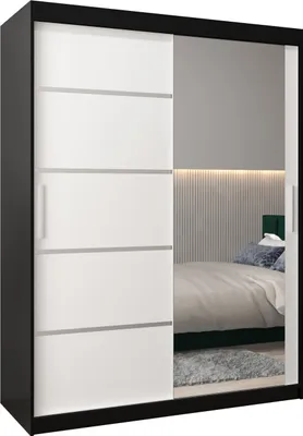 Produktbild von Kleiderschrank, Schiebetürenschrank Schlafzimmer, Schrank mit Spiegel VERONA 2 150 cm