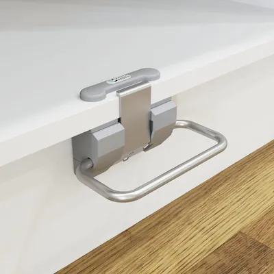 Immagine prodotto di Vauth Sagel VS Kick Apriporta con pedale per cassetti frontali, apertura a mani libere, facile da montare, installabile a posteriori, cromato opaco