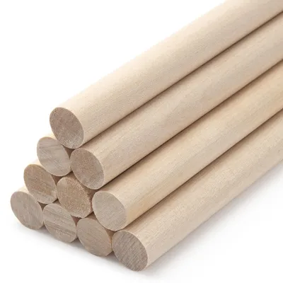 Productafbeelding van Houten Dowel Rods voor Creatieve Projecten, 10 Stuks