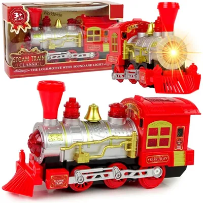 Produktbild von QULKI Weihnachtslokomotive Spielzeug Lichter Geräusche Weihnachtsgeschenk