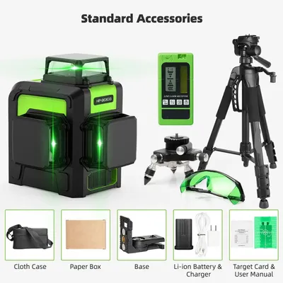Immagine prodotto di Livella laser a croce - Livella laser 3D - Autolivellante - Laser verde - 360°