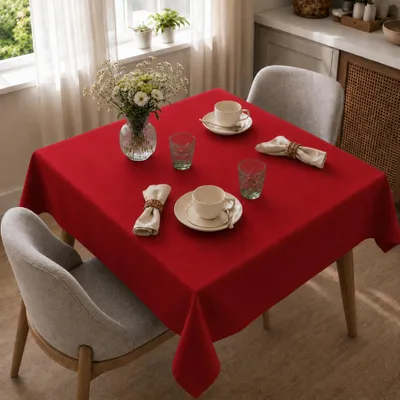 Produktbild von Tischdecke 85 x 85 cm für Küche & Esstisch in Dunkelrot