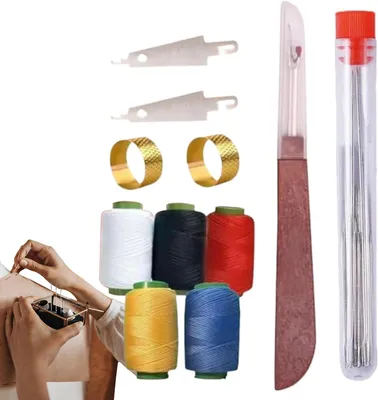Produktbild von Nähgarn Werkzeugset für Stickerei und Reparatur | Komplettes Set mit Aufbewahrungstasche für Anfänger und Hobbynäher