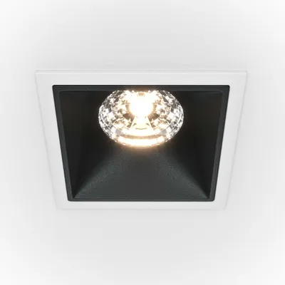 Obrázek produktu pro LED vestavné svítidlo, ALU, bílá černá, D 8,5 cm, hranaté