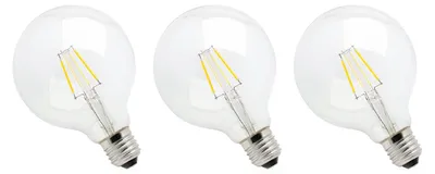 Produktbild von Spectrum E27 LED-Lampe Globe 4W 380lm 2700K warmweiß 3 Stück dimmbar