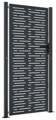 Productafbeelding van vidaXL Tuinpoort, antraciet, 100x175 cm, staal, vierkant ontwerp