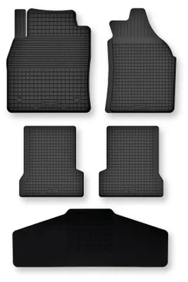 Zdjęcie produktu dla Dywaniki gumowe z tunelem do Ford Fiesta MK8 od 2017 (hatchback) – 5 szt., czarne, dobierane – Wielganizator Semi-Universal