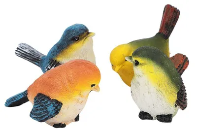 Produktbild von Vogeldekoration, kleine Vögel für die Gartendekoration, Tierfiguren-Dekoration, Rasen-, Garten- und Hofdekorationen (4 Stück)
