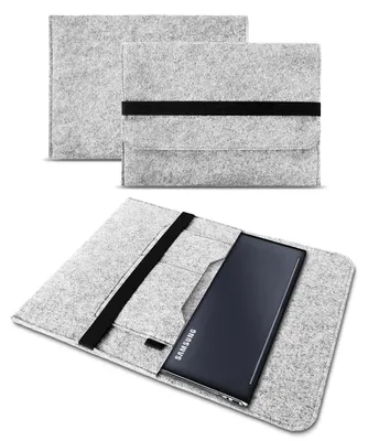 Produktbild von Filz Tasche für Samsung Galaxy Chromebook Go LTE 14 Zoll Hülle Schutzhülle CaseFarbe Filz Sleeve:Hell Grau