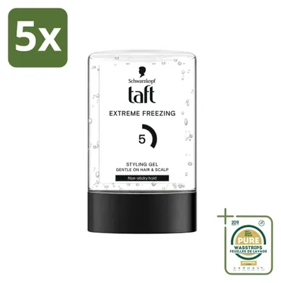 Obrázok produktu pre 5 ks gélu Taft Men Power Gel Extreme, silná fixácia, 5 - 300 ml, balenie