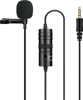 Produktbild von Profi Lavalier-Mikrofon mit Windschutz & Klemme Universal einsetzbar für Interviews Livestreams