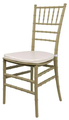Produktbild von FURVERO CHIAVARI Bankettstuhl aus PP mit Kissen, farbiges  Champagner-Pistazie