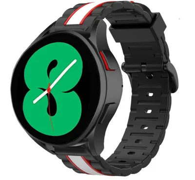 Produktbild von Strap-it Samsung Galaxy Watch 4 44mm Special Edition Band (Schwarz/Weiß)
