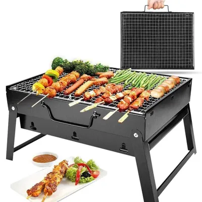 Image de Omgoods - Barbecue portable au charbon de bois GO2CAMPS - Compact et pliable, idéal pour le camping