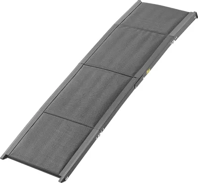Zdjęcie produktu dla SucceBuy Składana rampa dla psów, 160 x 43,2 cm, odpowiednia dla średnich i dużych psów do 113 kg, z antypoślizgową powierzchnią wykonaną z tkaniny Oxford, praktyczna pomoc przy wsiadaniu do SUV-ów i ciężarówek