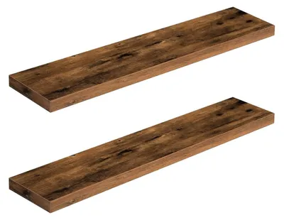 Produktbild von Wandregal 2er-Set Schweberegale 100 x 20 x 4 cm Vintagebraun