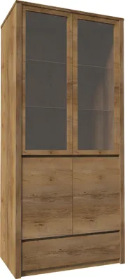 Produktbild von Glasvitrine Glasschrank Schränke Schrank Holz Möbel Vitrinen Holzschrank