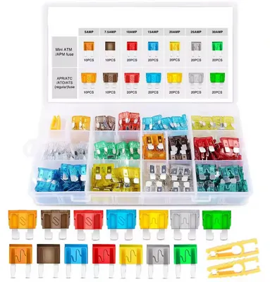 Productafbeelding van AutoFuse ProMix 240 Set – Autozekeringen Mini En Standaard | 240x, 5A–30A, Kleurgecodeerd | Voor Auto, Motor, Boot, Camper
