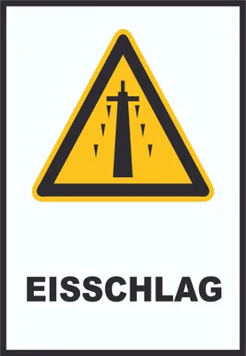 Produktbild von Eisschlag Schild A5 (148x210mm)