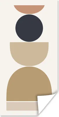 Produktbild von MuchoWow® Poster Kreis - Geometrische Figuren - Abstrakt 40x80 cm - Dekoration