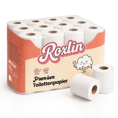 Immagine prodotto di Carta igienica, a 3 veli, ultra morbida, altamente assorbente, resistente allo strappo